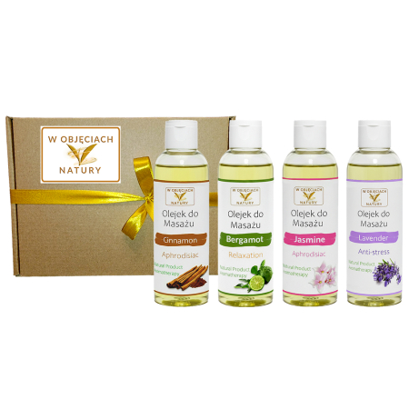 Zestaw Prezentowy - Olejki Do Masażu 4x150 ml  Afrodyzjak Relaks